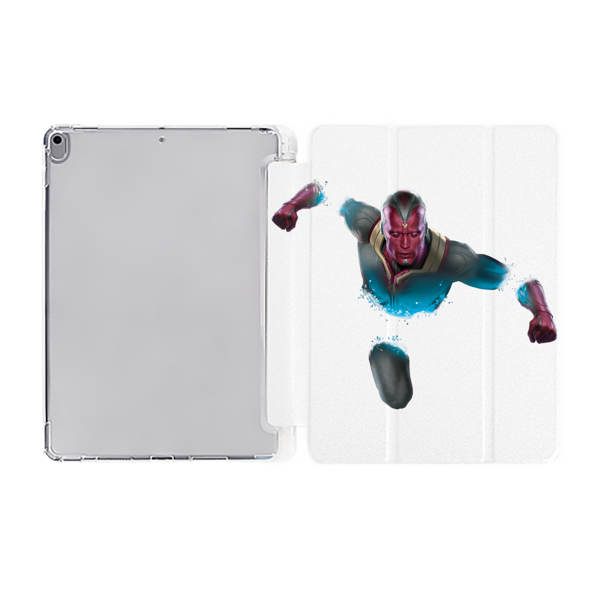 （画像用） アベンジャーズ The Avengers IPad ケース ペン収納付き 三つ折りスタンド PUレザー×シリコン 対応機種9.5/10.5/10.9インチ